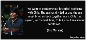 ... back together again. Chile has agreed, for the first time, to talk