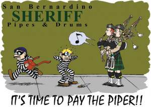 funny fundraiser t shirt design for the san bernardino sherrif pipes ...