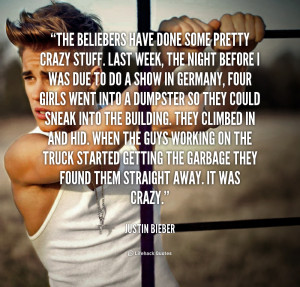 Justin Bieber Quotes About Beliebers