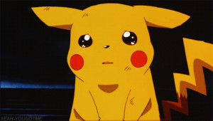 Picachu crying pokemon