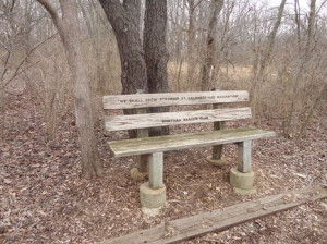 These benches bear quotes from Abraham Lincoln. (Cindy Ladage)