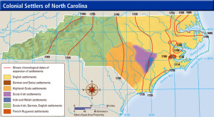 North Carolina Colony Map