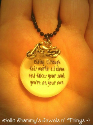 Sons of Anarchy Quote Necklace #1 with Motorcycle Charm 