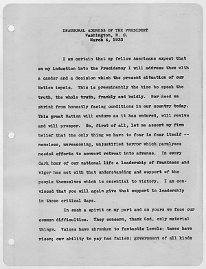 our sample text is from president franklin d roosevelt s famous first ...