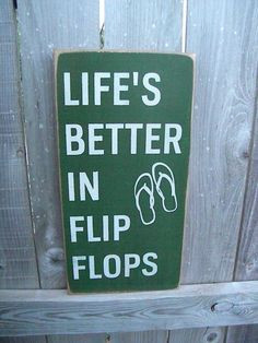 ... Better in Flip Flops, Beach Sign, Vintage Sign, Wood Sign via Etsy