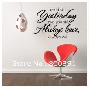 Free Shipping! Wholesale And Retail quote wall stickers, BIG LOVED YOU ...