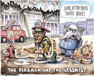 Funny photos funny Obama firefighter political cartoon