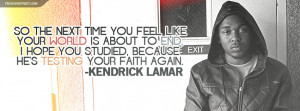 Kendrick Lamar Faith Lyrics Facebook Cover
