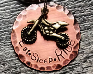 Dirt bike/Motocross -Eat Sleep RIDE -Life Quote Keychain Personalized ...