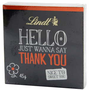 Lindt Hello just wanna say thank you