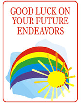 Good Luck On Your Future Endeavors - This greeting card says, 