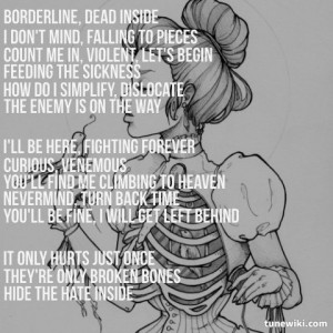 LyricArt for Unknown Soldier by Breaking Benjamin