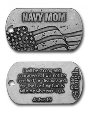 navy mom dog tag necklace