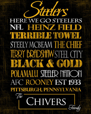 Pittsburgh Steelers: Ready to Hang Standout. $60.00, via Etsy. Need to ...