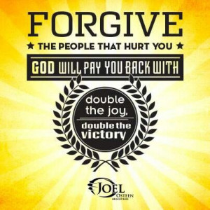 it came about by forgiving people that think they don t need forgiving ...