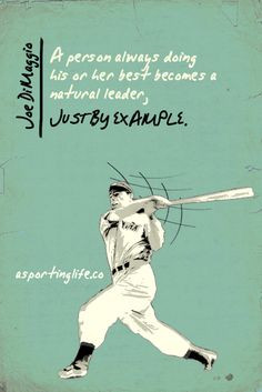 www.asportinglife.co #sportsquotes #quotes #baseball #joedimaggio More