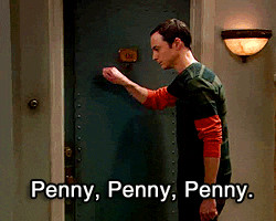 Sheldon llamando a Penny