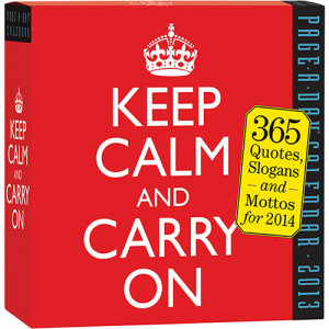 Details about Keep Calm and Carry On Quotes 2014 Desk Calendar
