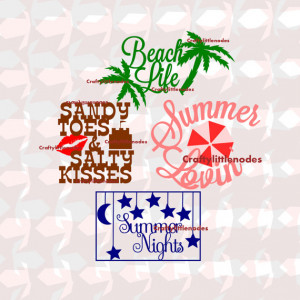 Beach Quotes SVG Summer Set Cutting File Instant Download Summer Lovin ...