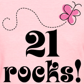Design ~ 21st Birthday (21 Rocks) T-shirt | Birthday Shirts