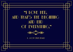 Fitzgerald Quote 1920s Art Deco wedding by AbigailReederDesigns, $10 ...