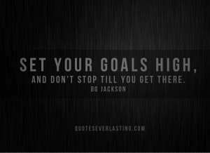 set goals high