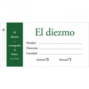 Church Offering Envelopes Spanish