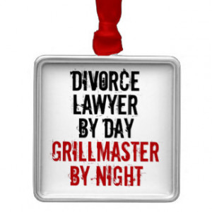 Grillmaster Divorce Lawyer Square Metal Christmas Ornament