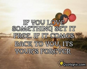 Love Quotes If You Love Something Set It Free If It Comes If You