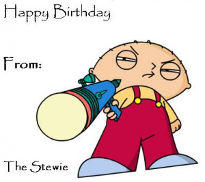 happy Birthday Stewie family