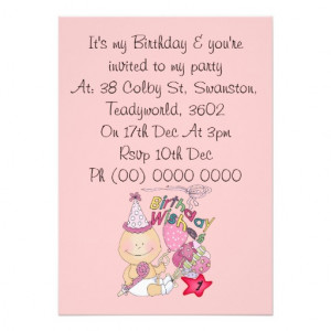 Happy Birthday Girl wishes 1 Year Old Personalized Announcement from ...