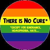 ... is No Cure Except for Ignorance, Homophobia, Hate GAY PRIDE T-SHIRT