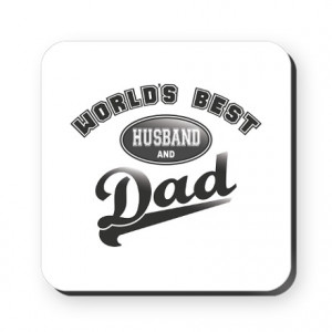 World's Best Husband & Dad Square Coaster