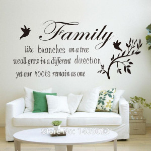 Yes Other Qingdao China Family Wall Quotes Family Tree Branch Birds ...