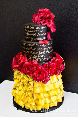 Beauty and the Beast Inspired Disney Wedding CakeBeautiful, Beast Cake ...