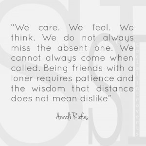 Being friends with a loner - Anneli RufusIntroversion, Inspiration ...
