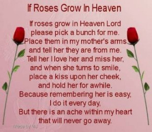 Mothers Day Poem Passed Away