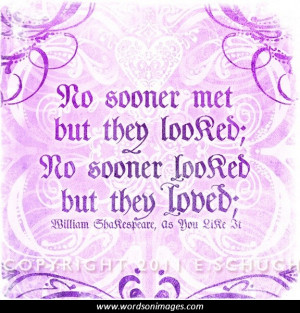 Shakespeare's love quotes