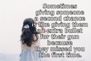 Sometimes giving someone a second chance