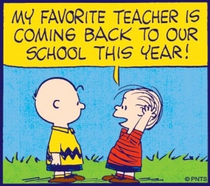 Favorite teacher Peanuts cartoon via www.Facebook.com/Snoopy