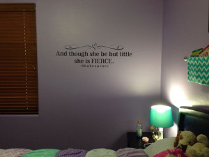 The perfect quote on her bedroom wall