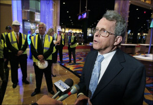 Ohio Attorney General Mike DeWine visits the Hollywood Casino Toledo