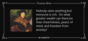 Nobody owns anything but everyone is rich - for what greater wealth ...