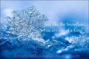 Some Sweet Talking Girl: Snowflake activity