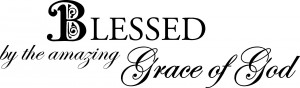 blessed by the amazing grace of god 30 x 9 wall quotes spiritual wa281 ...