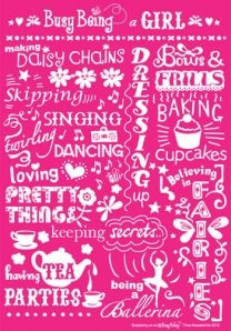 Busy Being a Girl A4 Poster Print