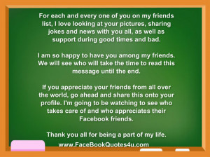 For each and every one of you on my friends list, I love looking