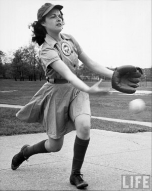 Buy her a glove and teach her to throw a baseball. Make her proud ...