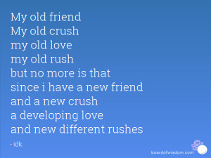 ... new friend and a new crush a developing love and new different rushes