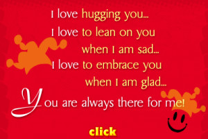 Love Hugging You ~ April Fool Quote